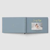 Script結婚の航海のPhoto結婚 Blue ゲストブック (全面)