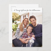 Script お洒落 Family Photo New Address Moving 案内ポストカード (正面/裏面)