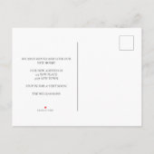 Script お洒落 Family Photo New Address Moving 案内ポストカード (裏面)