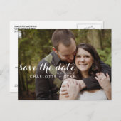 Script お洒落 Photo日付はがきを保存する 案内ポストカード (正面/裏面)