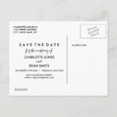 Script お洒落 Photo日付はがきを保存する 案内ポストカード (裏面)