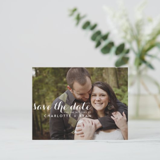 Script お洒落 Photo日付はがきを保存する 案内ポストカード (スタンド正面)