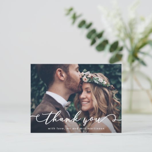 Script かわいらし結婚の写真 ポストカード (スタンド正面)