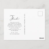 Script かわいらし結婚の写真 ポストカード (裏面)