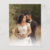 Script エレガント結婚の写真 ポストカード (正面)