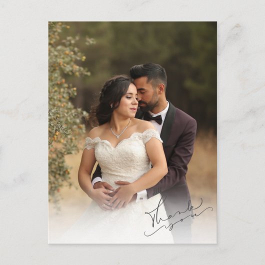 Script エレガント結婚の写真 ポストカード (正面)