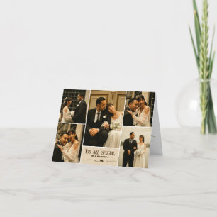 Script エレガント結婚のPhoto Collage折り畳みカード シーズンカード
