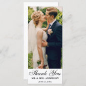 Script エレガント結婚s Photo Thank You Long Card (正面/裏面)