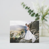 Script エレガント結婚s Thank You 2 Photo ポストカード (スタンド正面)