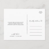 Script エレガント 3 Photo Collage結婚's Thank You P ポストカード (裏面)