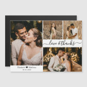 Script エレガント 4 Photo Collage's 結婚 Thank You (正面/裏面)