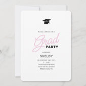 Script エレガント Arch Photos卒業パーティー 招待状 (裏面)