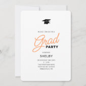 Script エレガント Arch Photos卒業パーティー 招待状 (裏面)