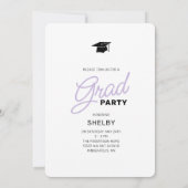 Script エレガント Arch Photos卒業パーティー 招待状 (裏面)