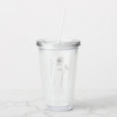 Script エレガント Aster 9月誕生花名 アクリルタンブラー (裏面)