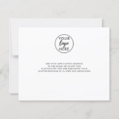 Script エレガント Business Logoサンキューカード (裏面)