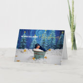 Script エレガント Foil Family Photo 箔シーズンカード (正面)