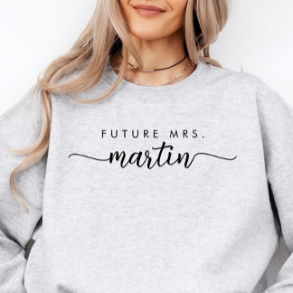 Script エレガント Future Mrsパーソナライズされた Sweatshirt スウェットシャツ