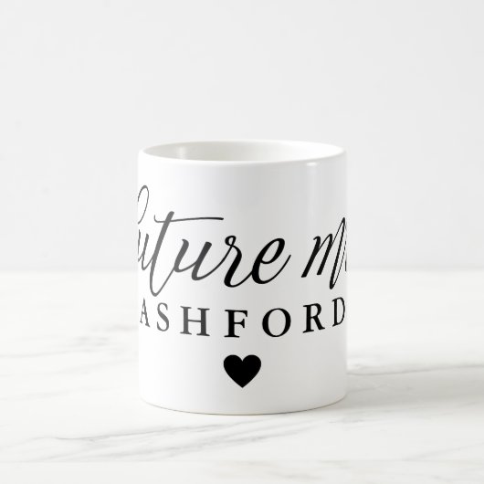 Script エレガント Future Mrs. コーヒーマグカップ (中央)