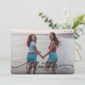 Script エレガント Galentine's Day Flat Photo シーズンカード (スタンド正面)