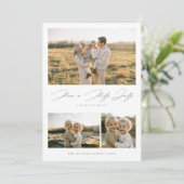 Script エレガント Holly Christmasすてきの写素朴真 シーズンカード (スタンド正面)