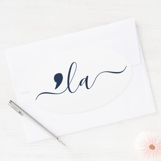 Script エレガント Kamala Harris for President 楕円形シール (封筒)