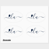 Script エレガント Kamala Harris for President 楕円形シール (シート)