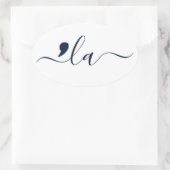 Script エレガント Kamala Harris for President 楕円形シール (バッグ)