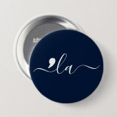 Script エレガント Kamala Harris for President 缶バッジ (正面&裏面)