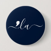 Script エレガント Kamala Harris for President 缶バッジ (正面)