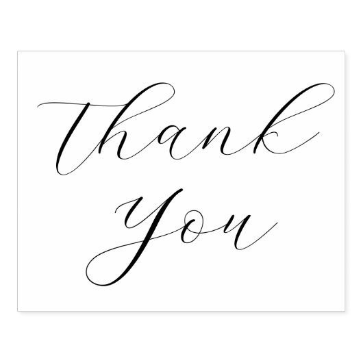 Script エレガント Large Thank ラバースタンプ (インプリント)