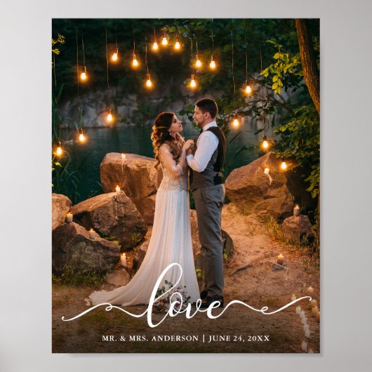 Script エレガント Loveの結婚新郎写真 ポスター (正面)
