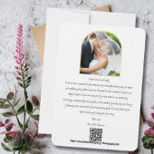 Script エレガント Loveハートの結婚写真 サンキューカード