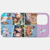 Script エレガント Monogram 6フォト薄紫とミント Case-Mate iPhoneケース (裏面 (横))