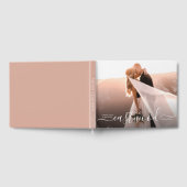 Script エレガント Monogram Photo結婚's ゲストブック (全面)