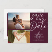 Script エレガント Our Date救 Burgundy 案内ポストカード (正面/裏面)