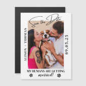 Script エレガント Pet Photo Wedding Save the Date (正面/裏面)