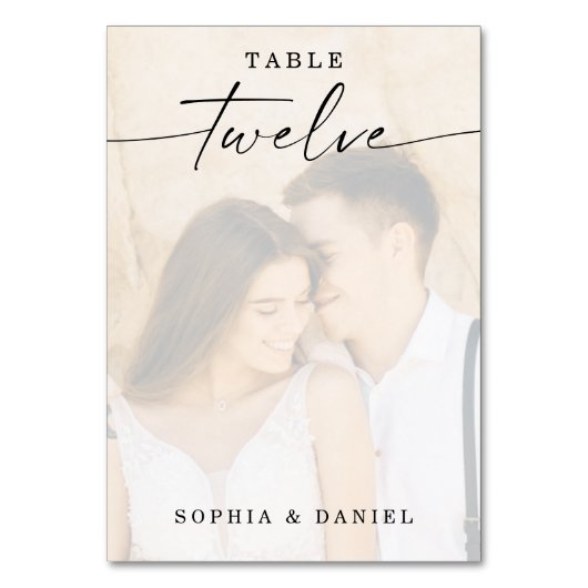 Script エレガント Photoの結婚テーブル番号12 テーブルナンバー (正面)