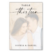 Script エレガント Photoの結婚テーブル番号13 テーブルナンバー (裏面)