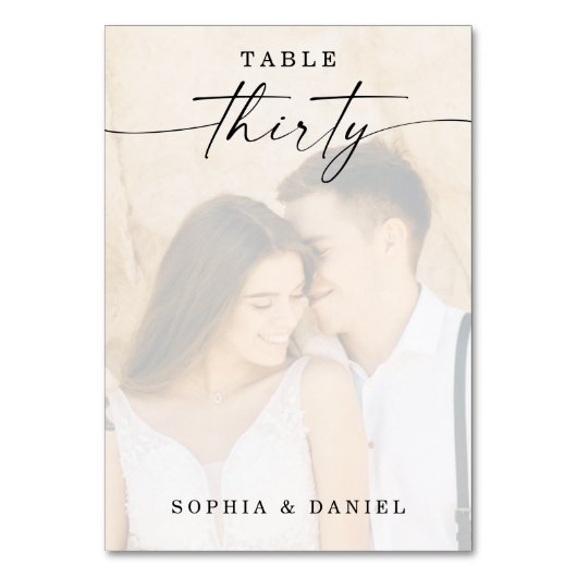 Script エレガント Photoの結婚テーブル番号30 テーブルナンバー (正面)