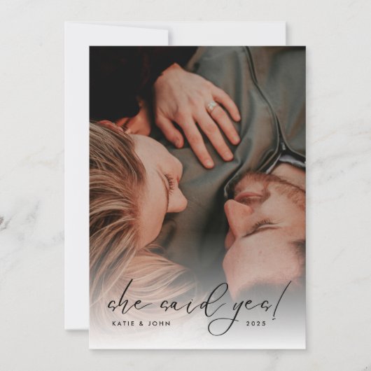 Script エレガント Photoの結婚婚約パーティ 招待状 (正面)