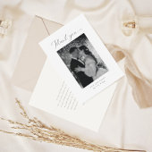 Script エレガント Photoミニマルの結婚値 サンキューカード