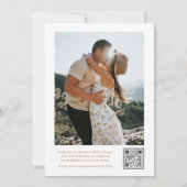 Script エレガント Photoモダンの結婚値 招待状 (裏面)