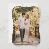 Script エレガント Photoモダンの結婚値 招待状 (裏面)