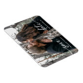 Script エレガント Photoモダン Save The Date Magnet マグネット (右側)