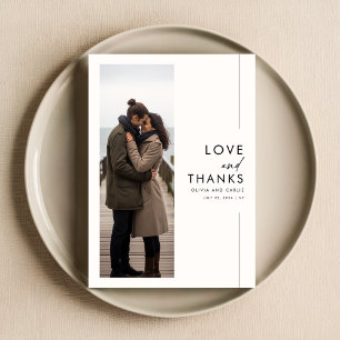 Script エレガント Photo素朴の結婚値 サンキューカード