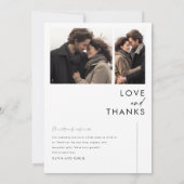 Script エレガント Photo素朴の結婚値 サンキューカード (裏面)