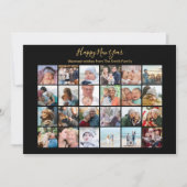 Script エレガント Photo Collageのモダンフェスティバル金ゴールド シーズンカード (正面)