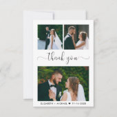 Script エレガント Photo Collage結婚's サンキューカード (正面)