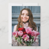 Script エレガント Photo Graduation Party招待状 招待状 (正面)